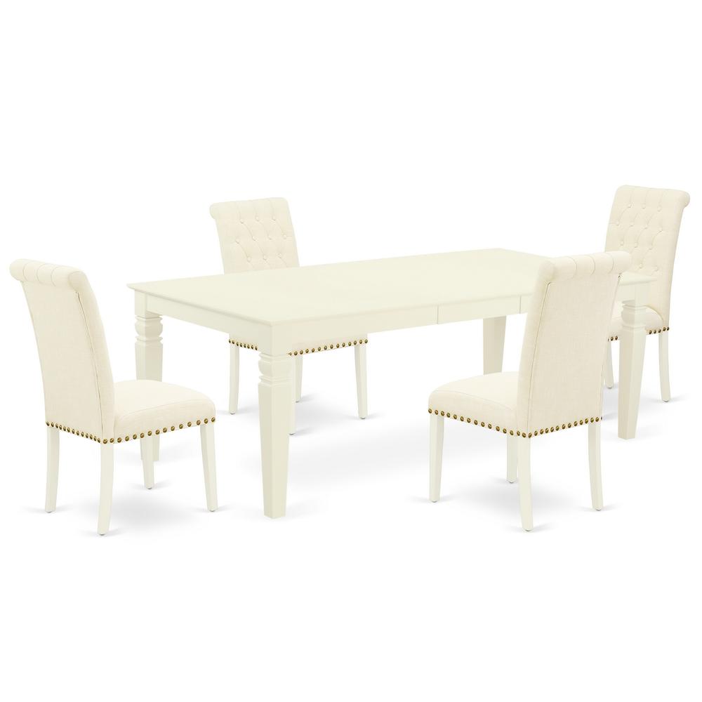 Dining Room Set Linen White, LGBR5-LWH-02. Picture 1
