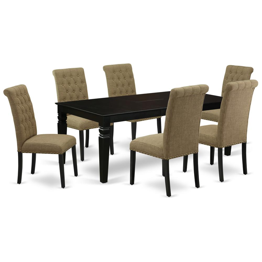Dining Room Set Black, LGBR7-BLK-17. Picture 1