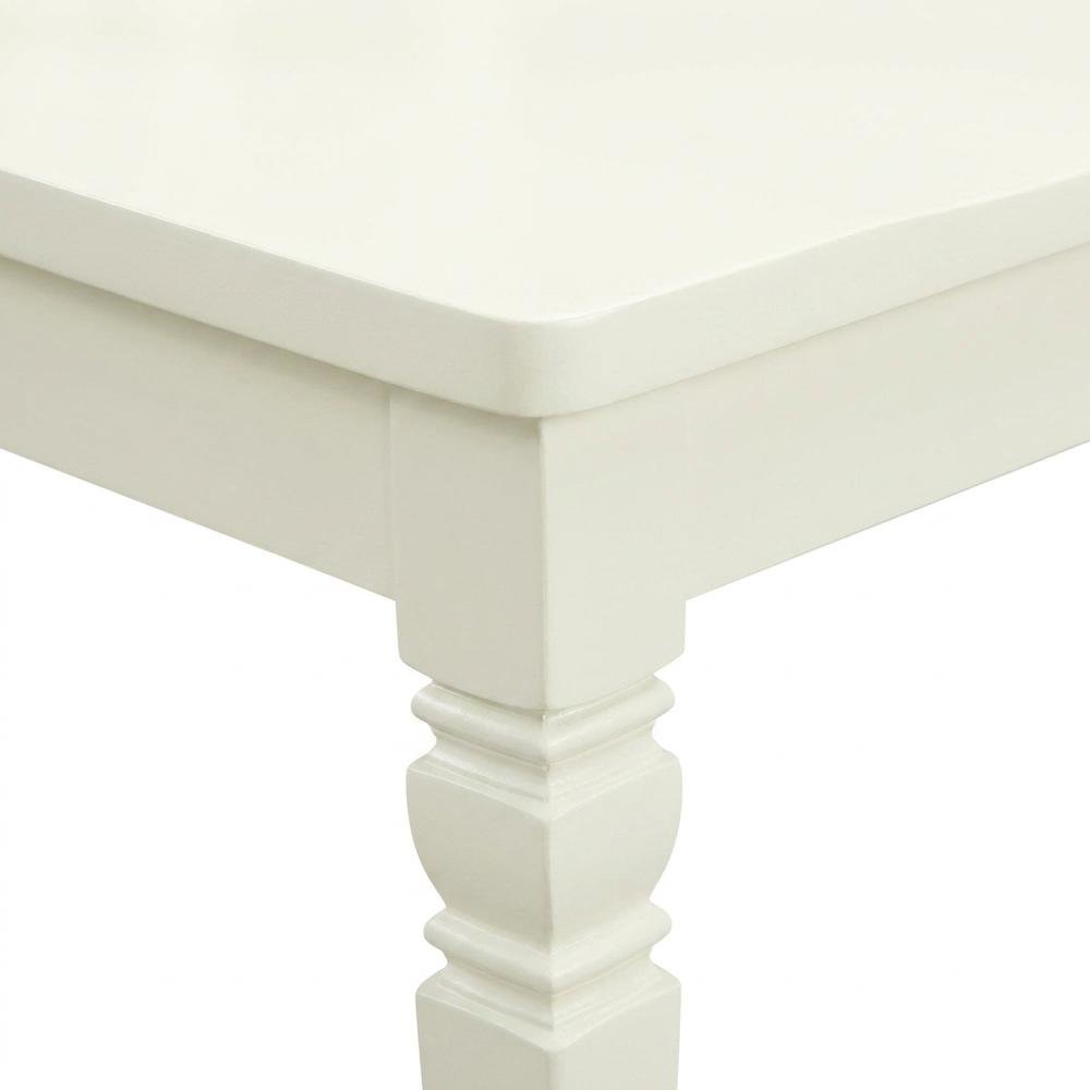 Solid Wood Dining Chairs, Linen White, Set of 2. Picture 8