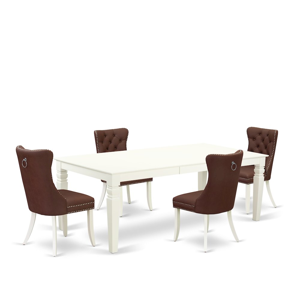 5 Piece Dining Room Set Consists of a Rectangle Kitchen Table. Picture 1