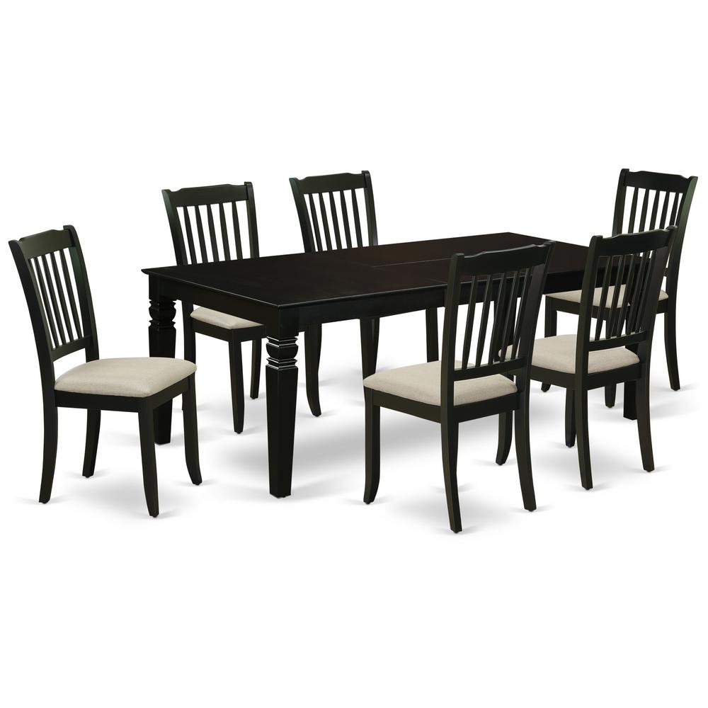 Dining Room Set Black, LGDA7-BLK-C. Picture 1