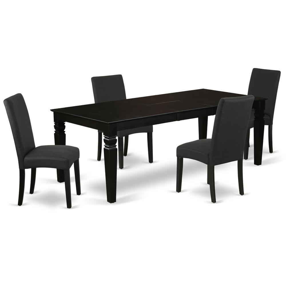 Dining Room Set Black, LGDR5-BLK-24. Picture 1