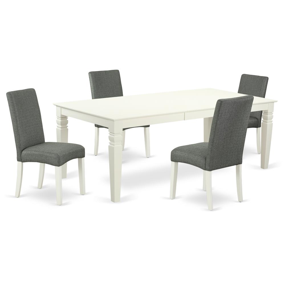Dining Room Set Linen White, LGDR5-LWH-07. Picture 1