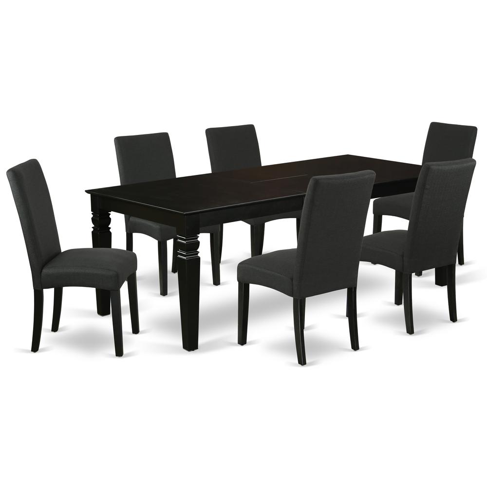 Dining Room Set Black, LGDR7-BLK-24. Picture 1