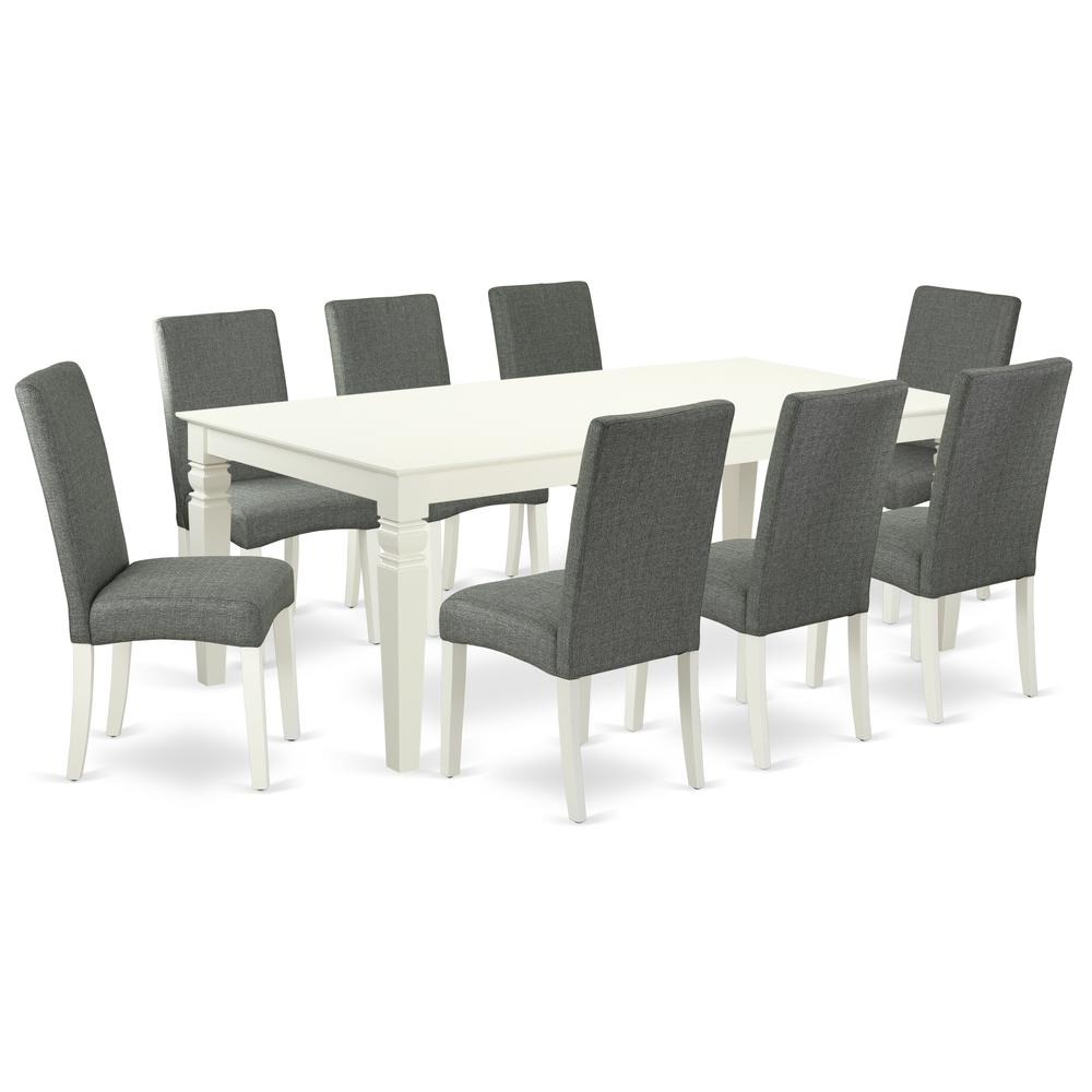 Dining Room Set Linen White, LGDR9-LWH-07. Picture 1