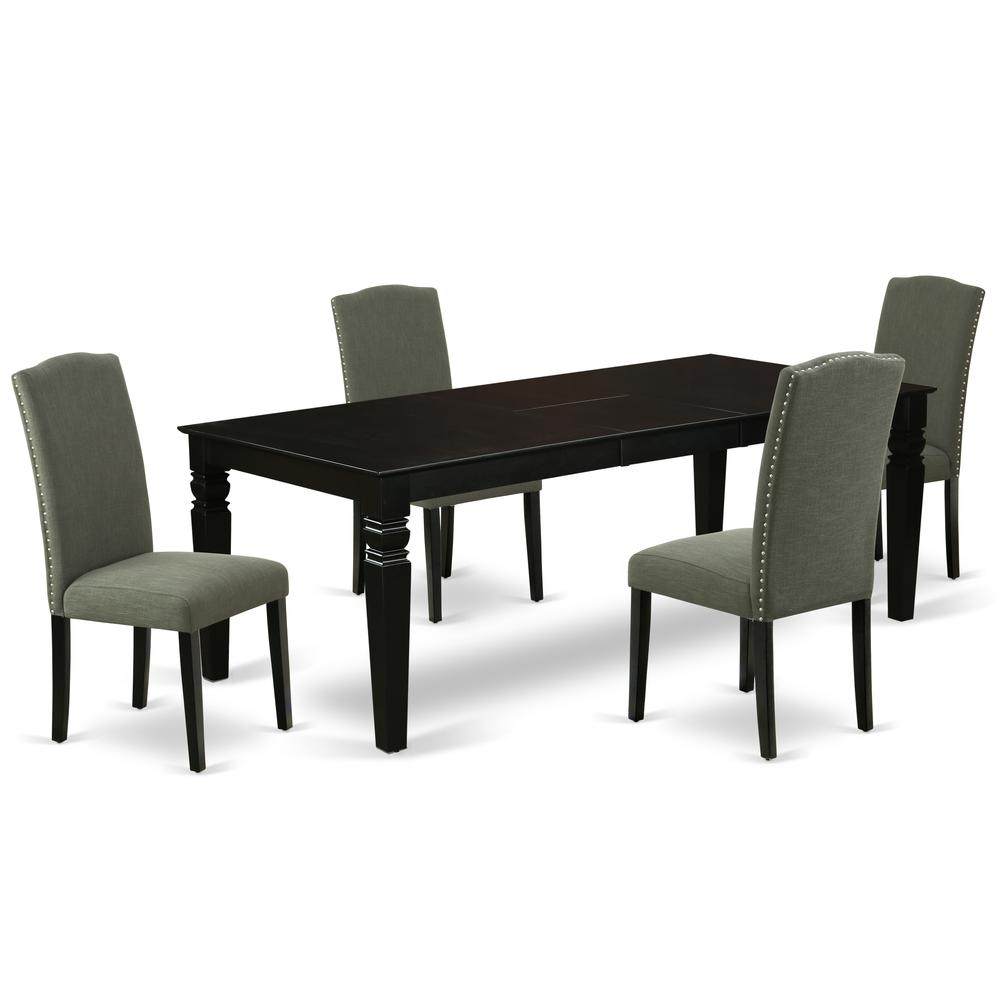 Dining Room Set Black, LGEN5-BLK-20. Picture 1