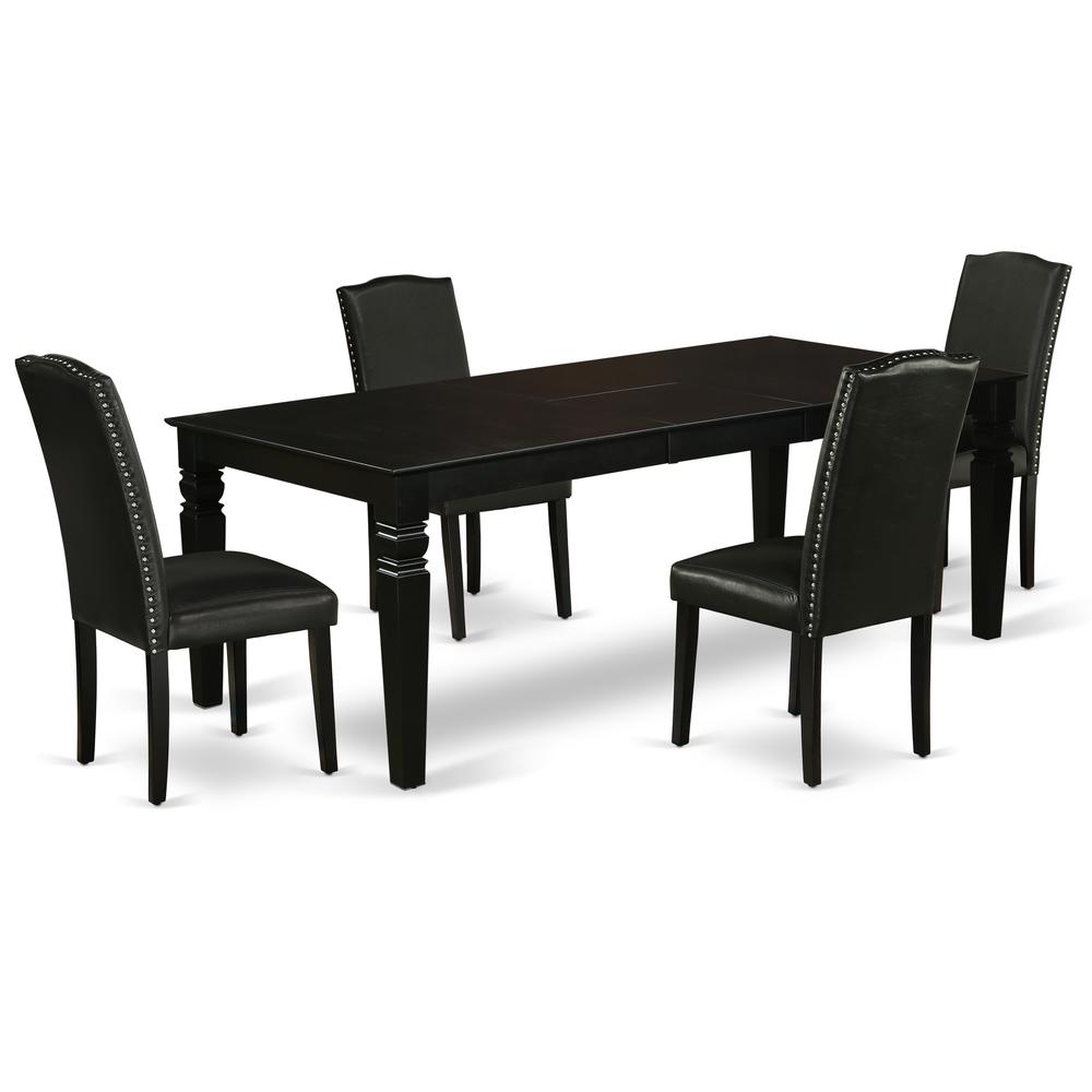 Dining Room Set Black, LGEN5-BLK-69. Picture 1