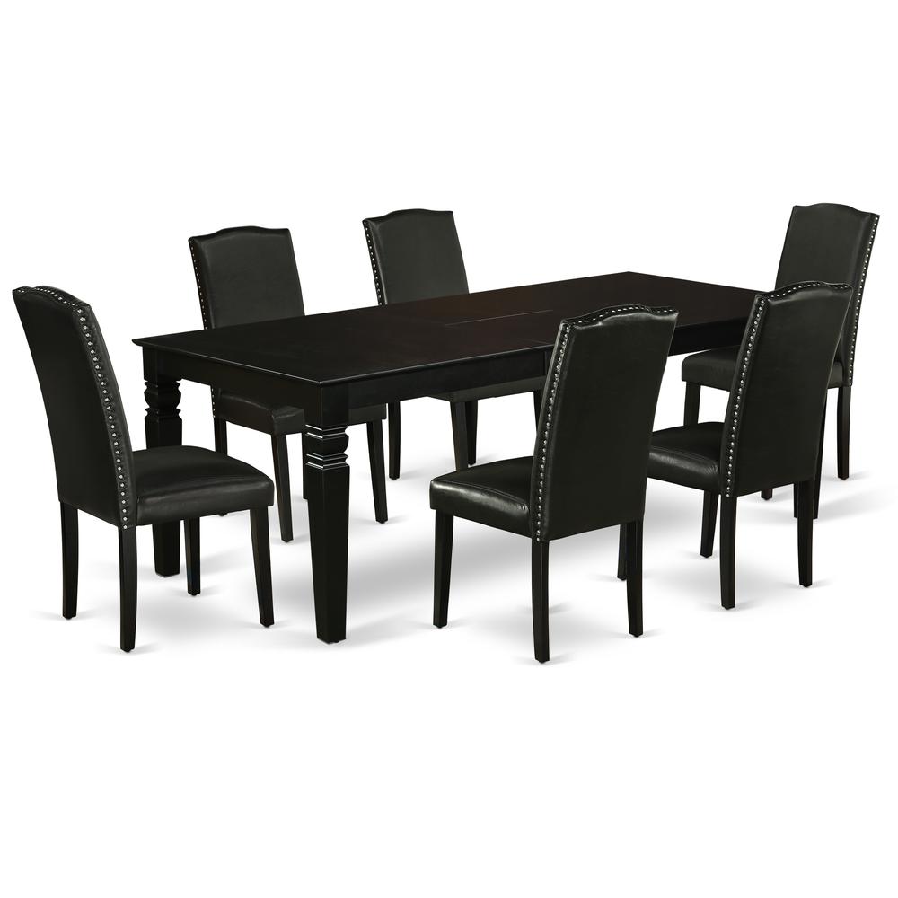 Dining Room Set Black, LGEN7-BLK-69. Picture 1