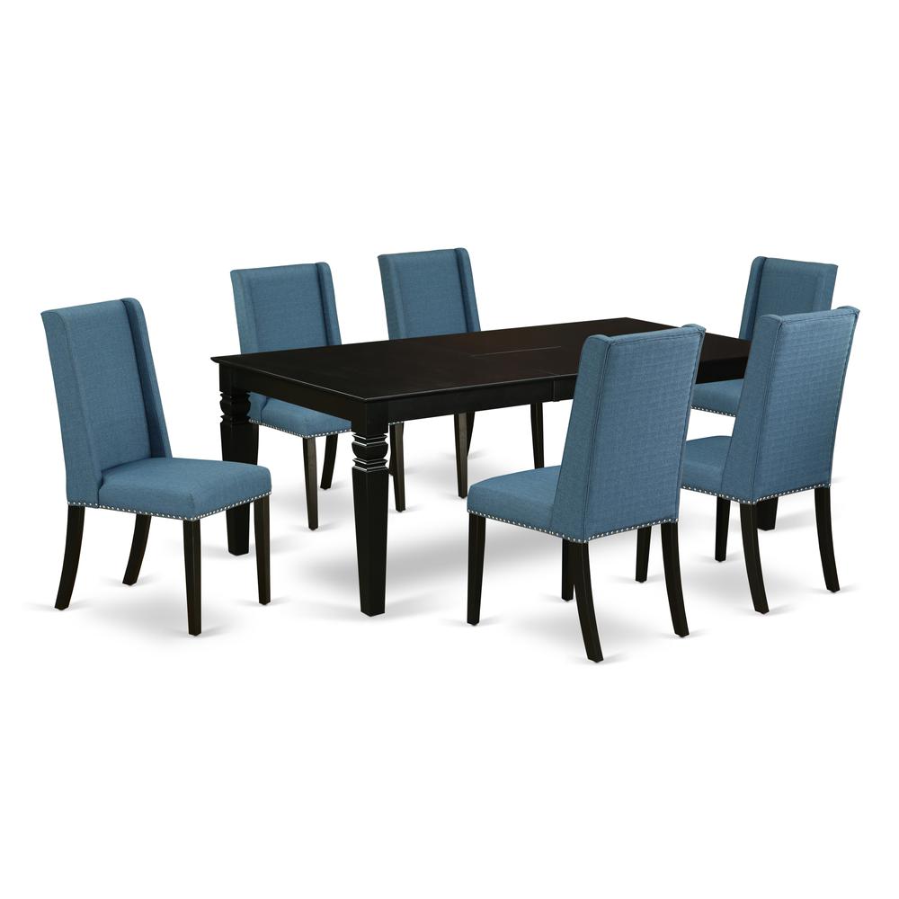 Dining Room Set Black, LGFL7-BLK-21. Picture 1
