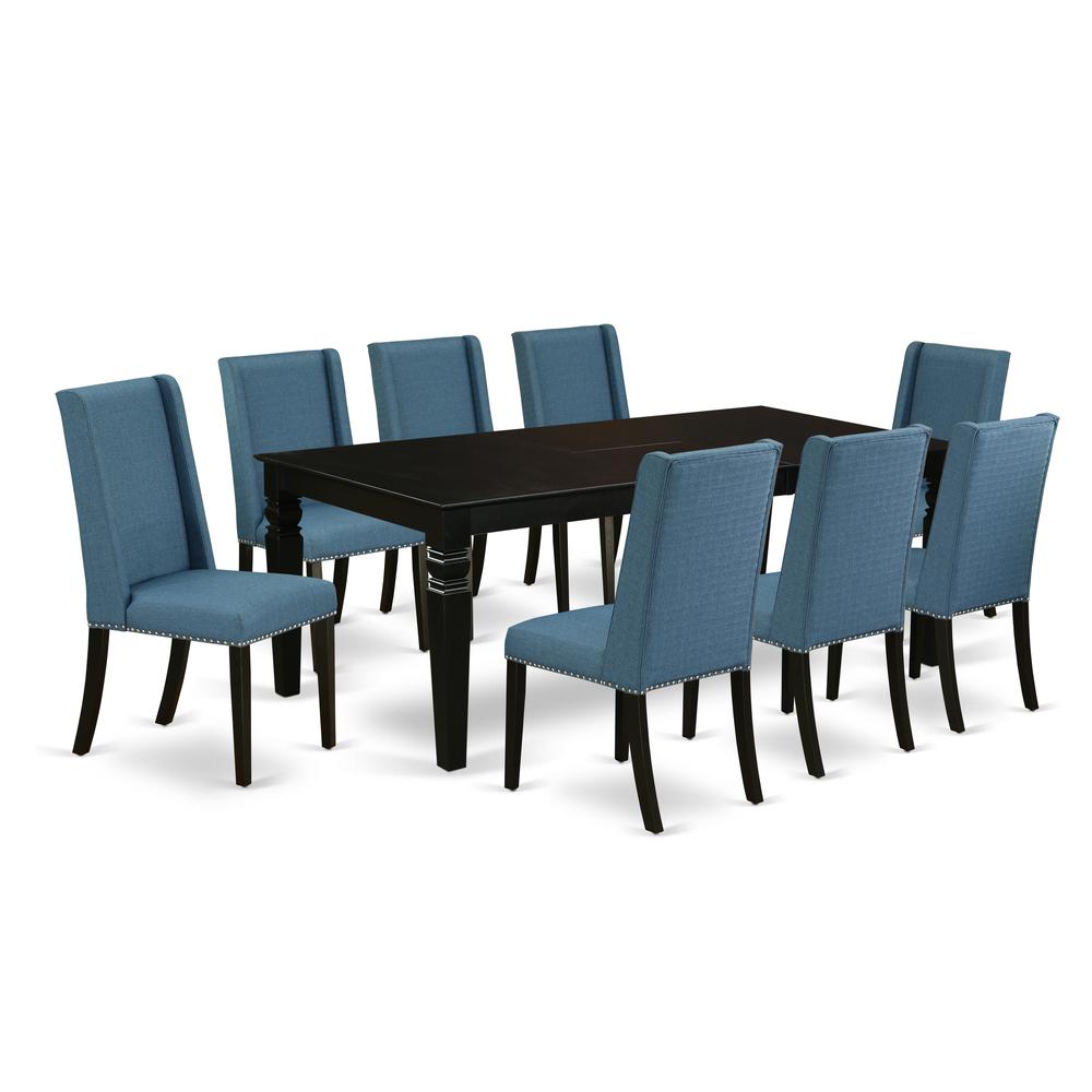 Dining Room Set Black, LGFL9-BLK-21. Picture 1