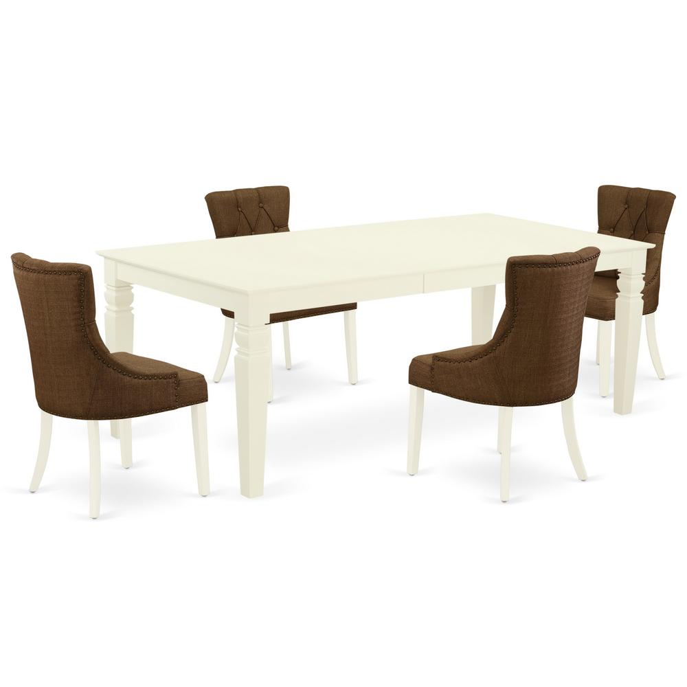Dining Room Set Linen White, LGFR5-LWH-18. Picture 1