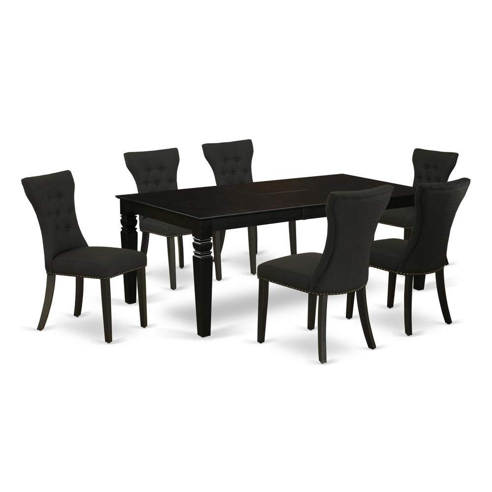 Dining Room Set Black, LGGA7-BLK-24. Picture 1