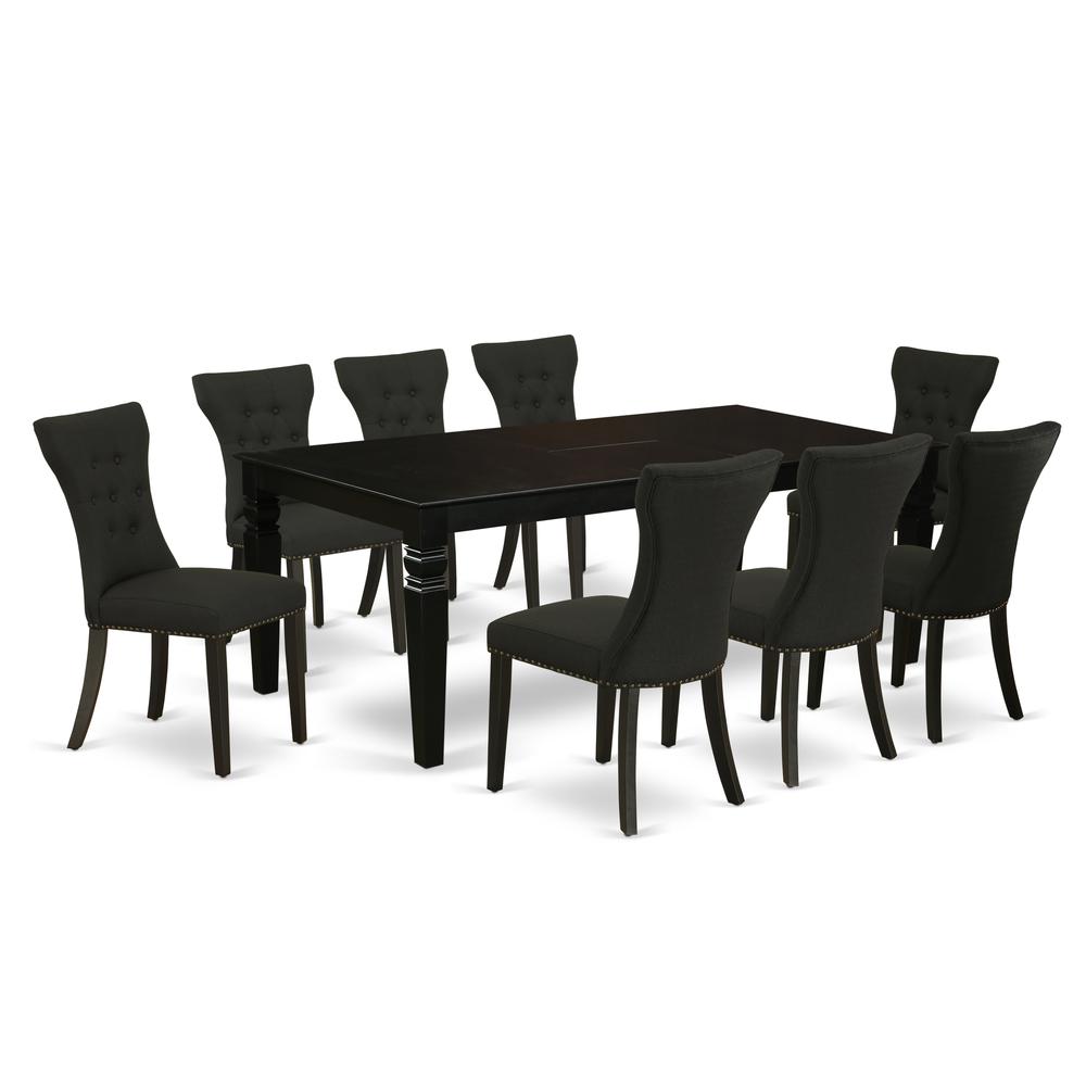 Dining Room Set Black, LGGA9-BLK-24. Picture 1