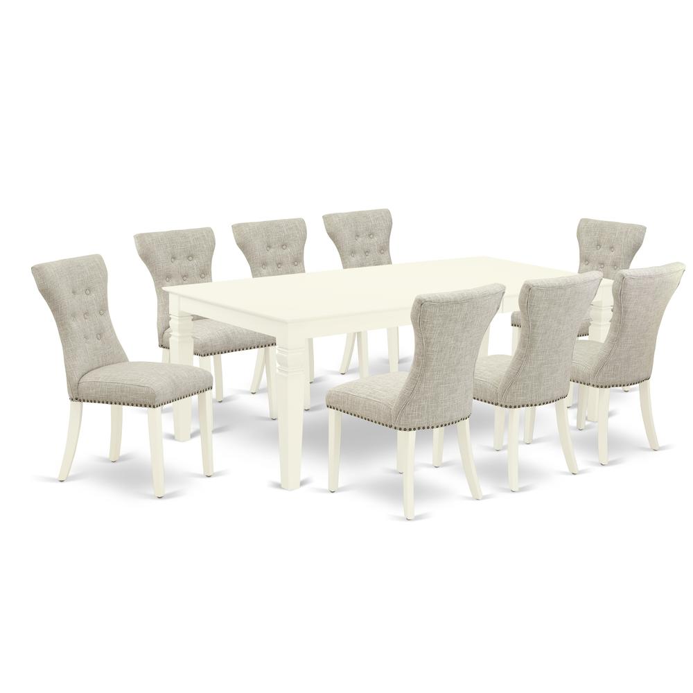 Dining Room Set Linen White, LGGA9-LWH-35. Picture 1
