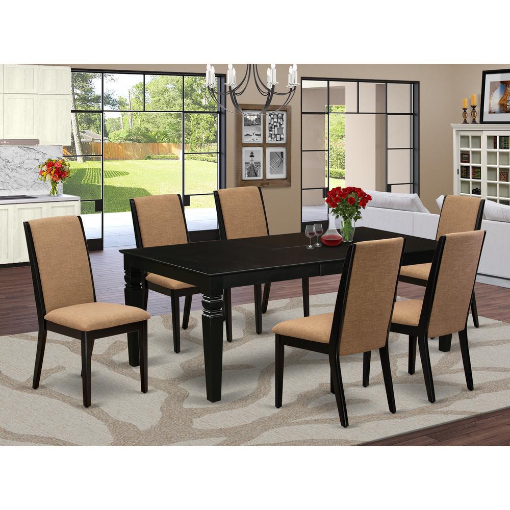 Dining Room Set Black, LGLA7-BLK-47. Picture 3