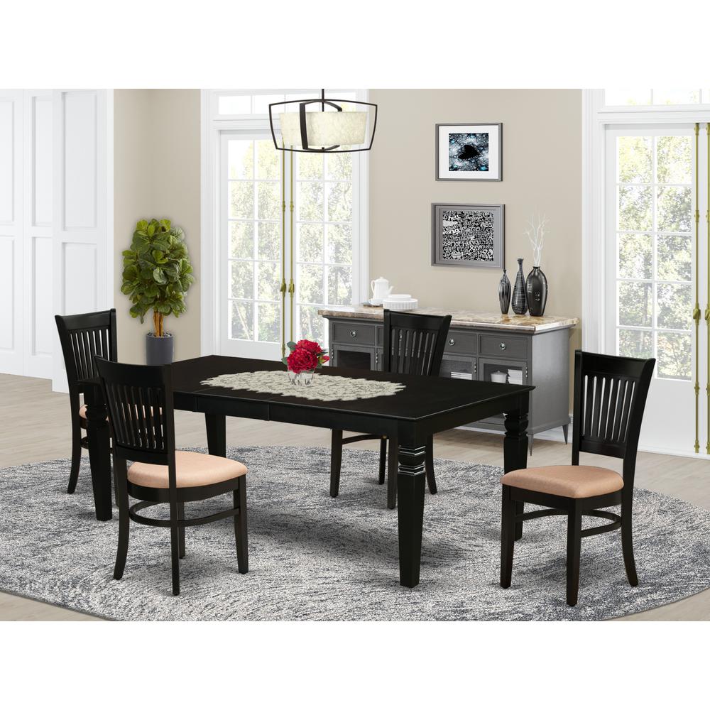 Dining Table- Table Leg Dining Chairs, LGVA5-BLK-C. Picture 4