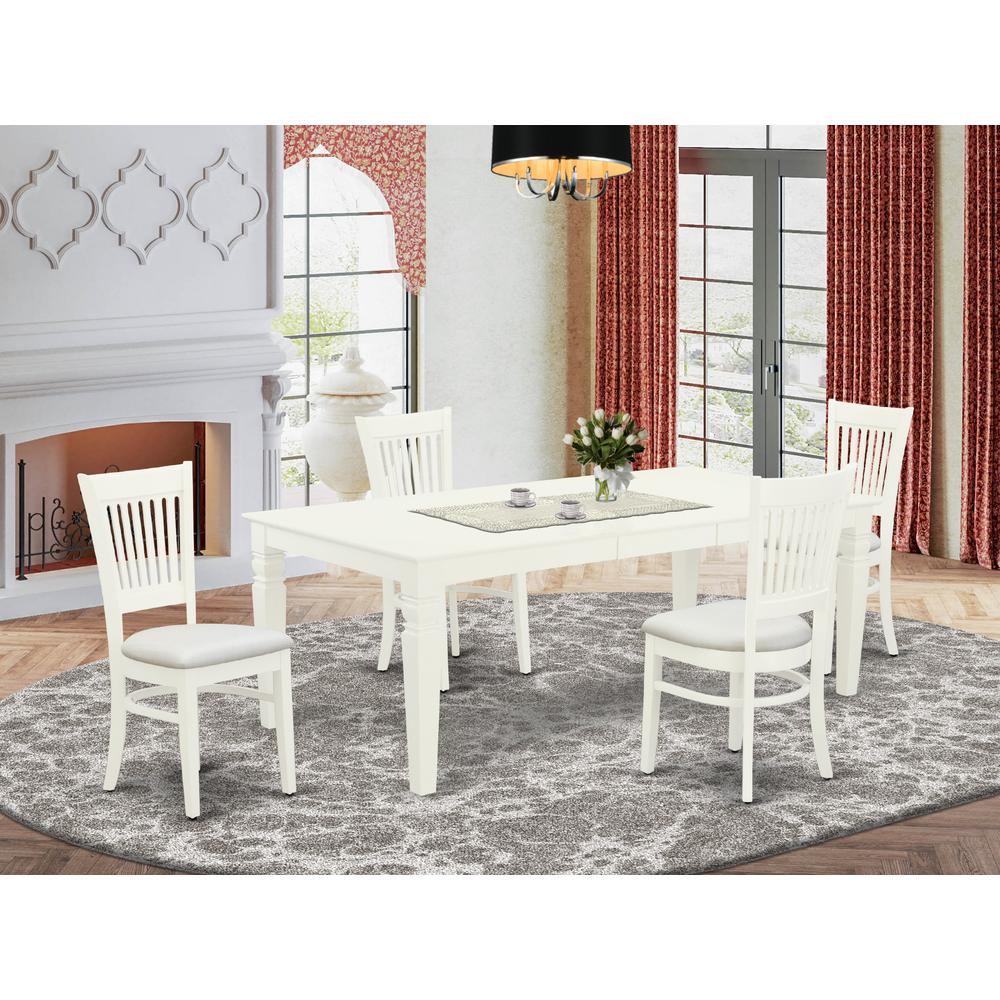 Dining Table- Table Leg Dining Chairs, LGVA5-LWH-C. Picture 4
