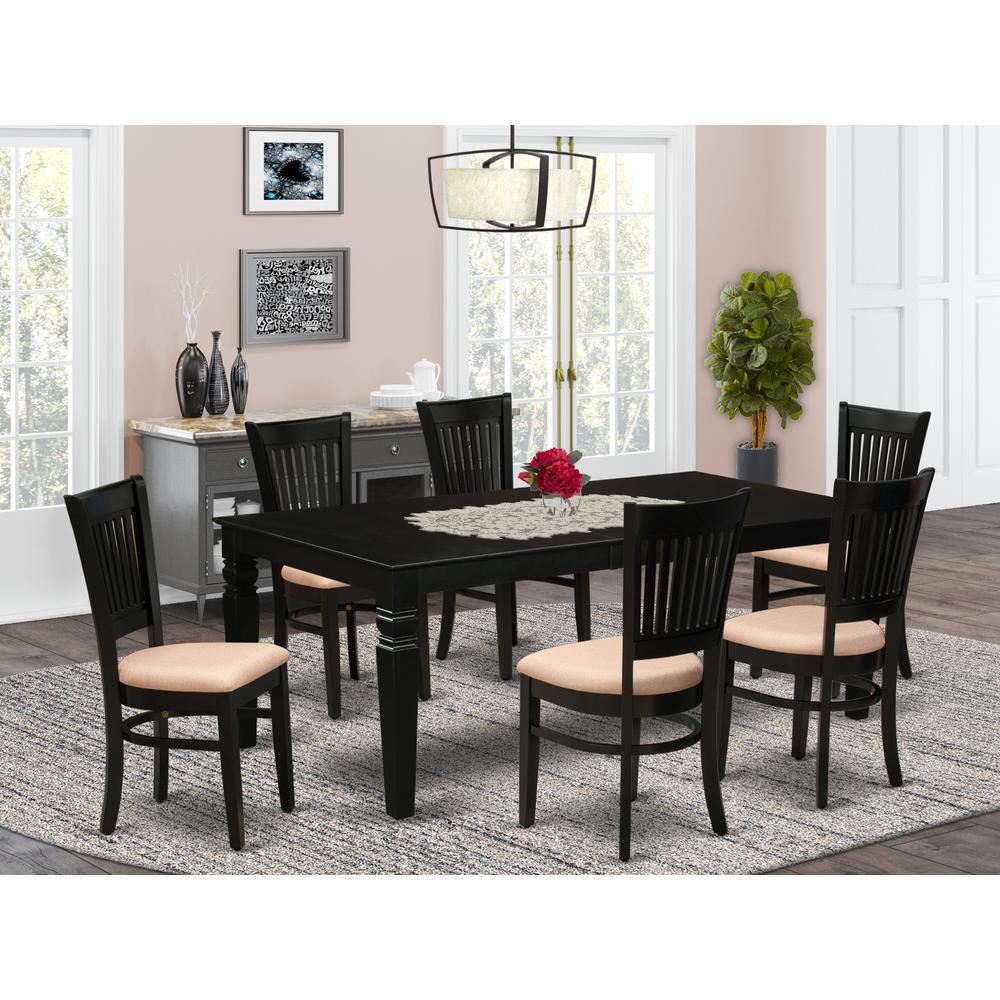 Dining Table- Table Leg Dining Chairs, LGVA7-BLK-C. Picture 4
