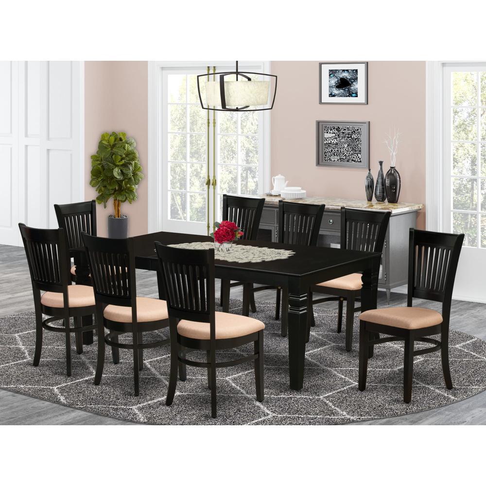 Dining Table- Table Leg Dining Chairs, LGVA9-BLK-C. Picture 6