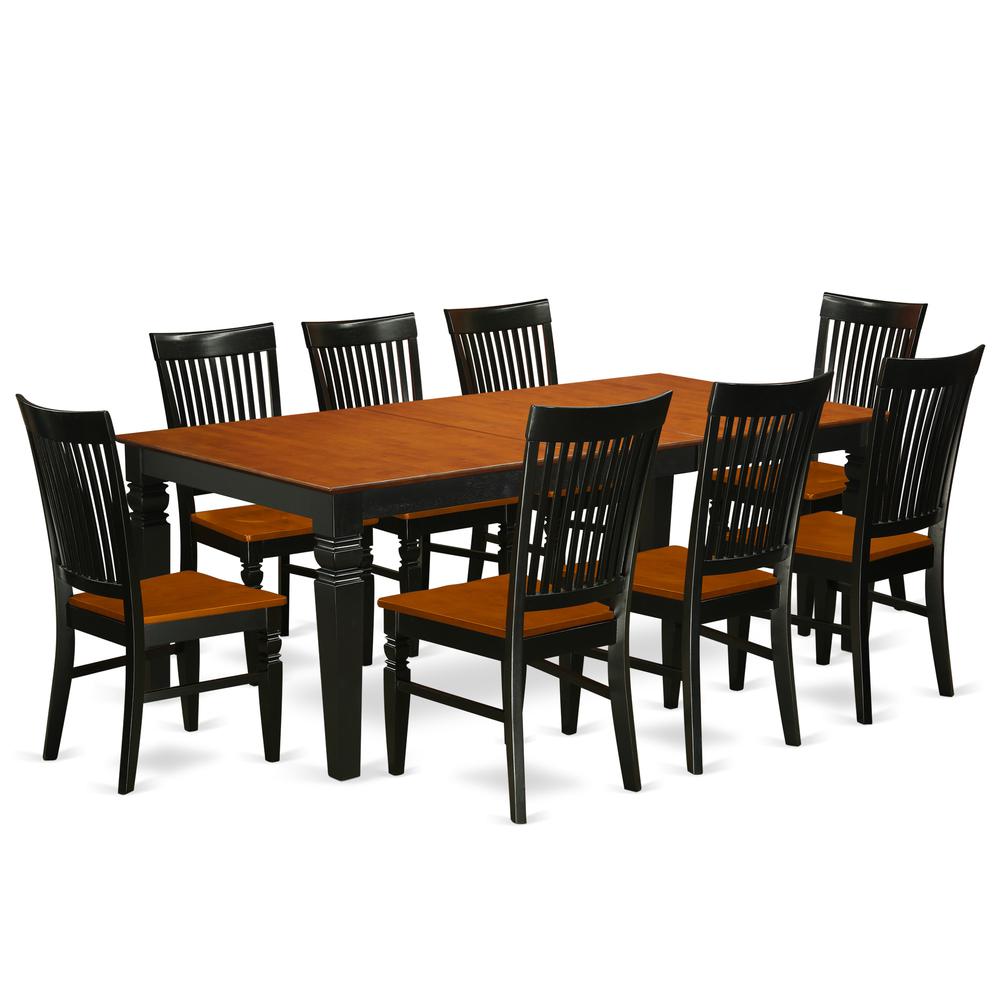 Dining Room Set Black & Cherry, LGWE9-BCH-W. Picture 1