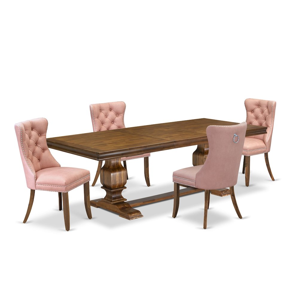 5 piece Kitchen Table Set a Modern Dining Table and 4 Dining room Chairs. Picture 1