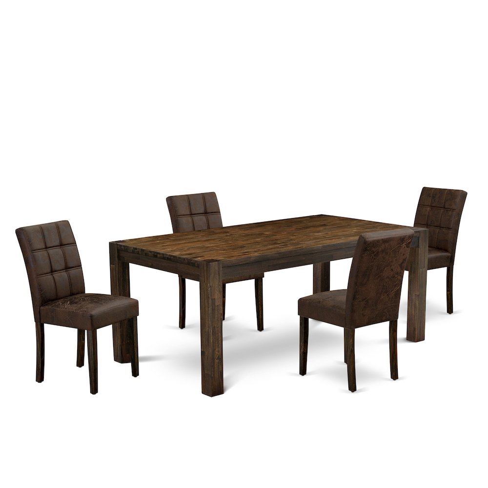 5 Piece Modern Dining Table Set. Picture 1