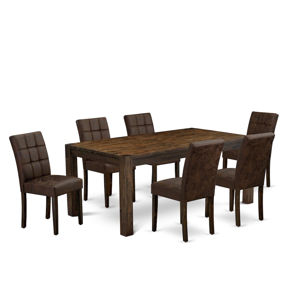 7 Piece Mid Century Dining Set consists A Mid Century Dining Table. Picture 1