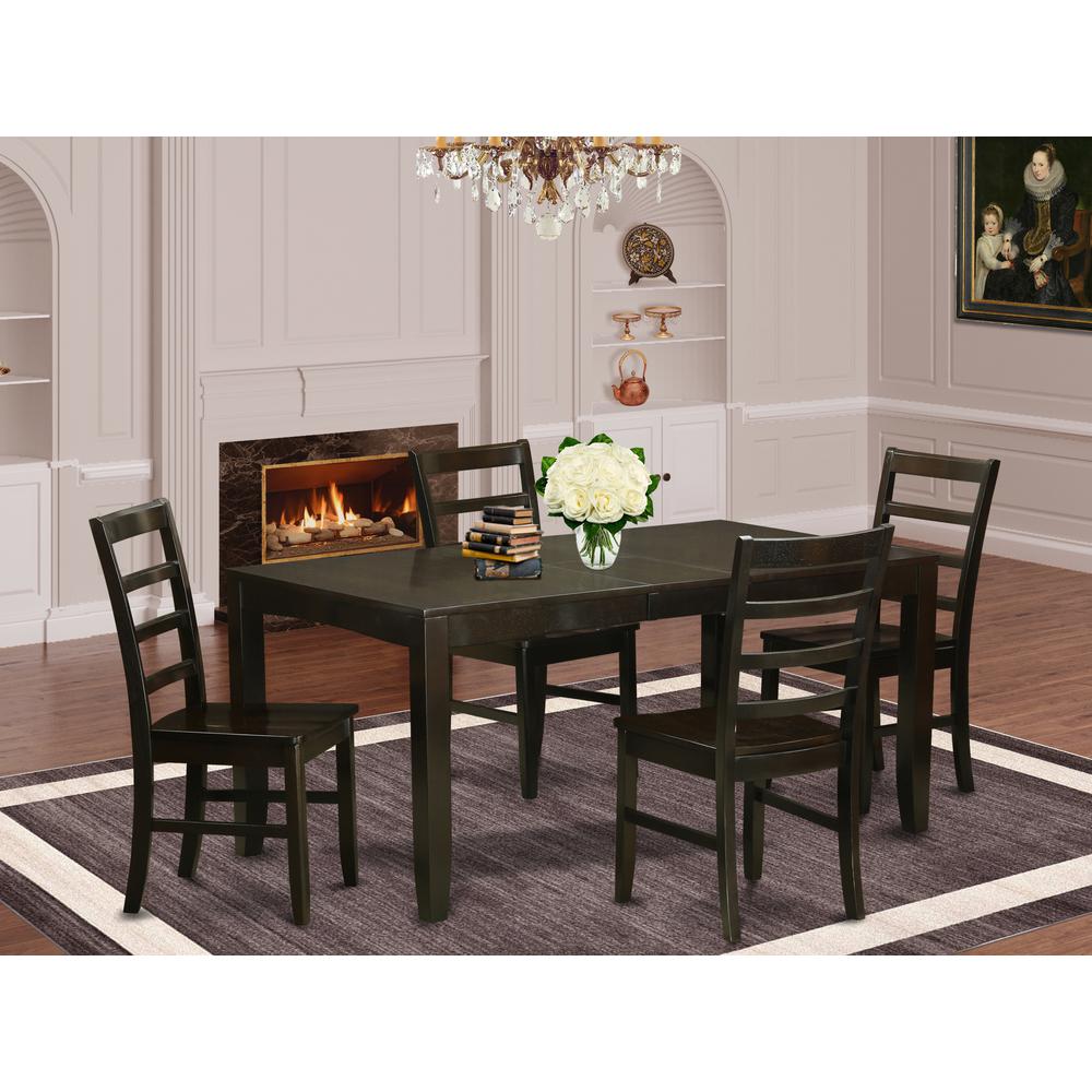 5  Pc  Dining  room  set  for  4-Table  with  Leaf  and  4  Chairs  for  Dining  room. Picture 4
