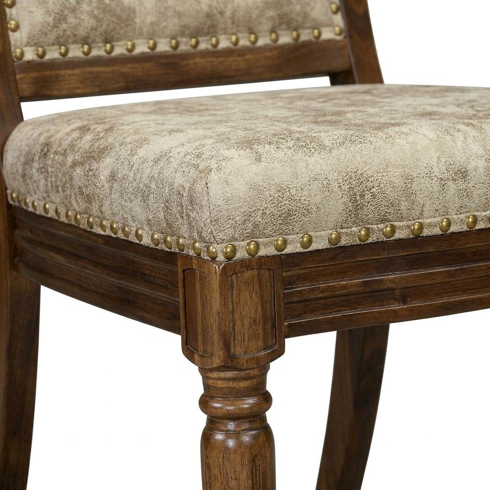 Upholstered Dining Chairs with Solid Wood Frame, Set of 2. Picture 7