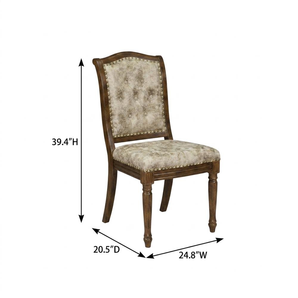 Upholstered Dining Chairs with Solid Wood Frame, Set of 2. Picture 5