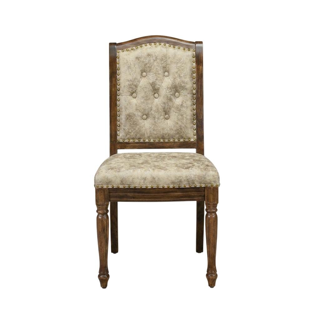 Upholstered Dining Chairs with Solid Wood Frame, Set of 2. Picture 1