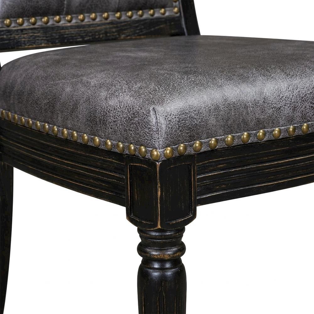 Solid Wood Parson Upholstered Dining Chairs, Set of 2. Picture 7