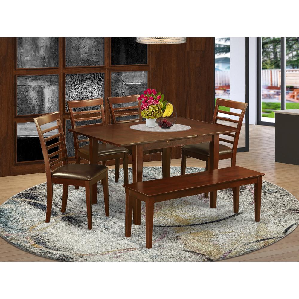 6  Pc  small  Kitchen  Table  set-Table  and  4  Kitchen  Chairs  and  Dining  Bench. Picture 4