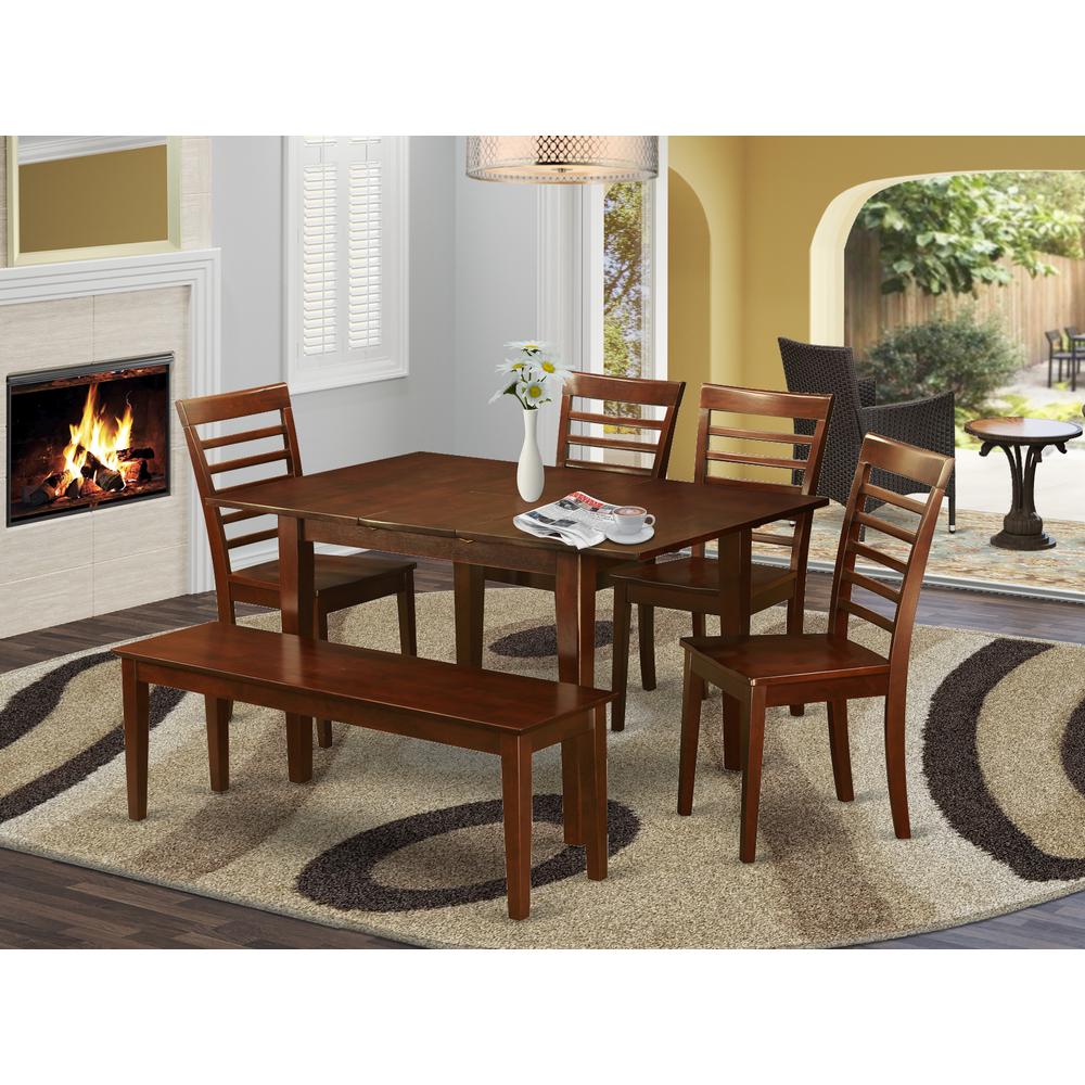 6  Pc  Kitchen  nook  Dining  set  -Table  and  4  Chairs  for  Dining  room  and  Bench. Picture 4