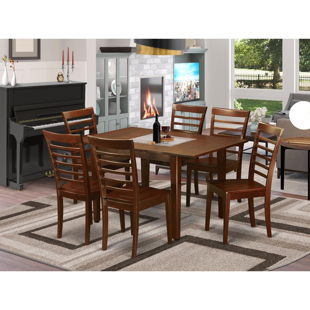 7  Pc  dinette  set  for  small  spaces-Kitchen  Table  and  6  Chairs  for  Dining  room. Picture 4