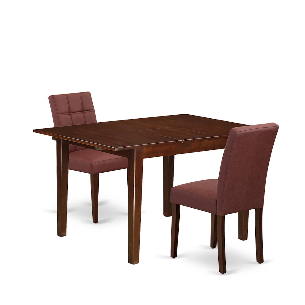 3 Piece Mid Century Dining Set consists A Wooden Table. Picture 1