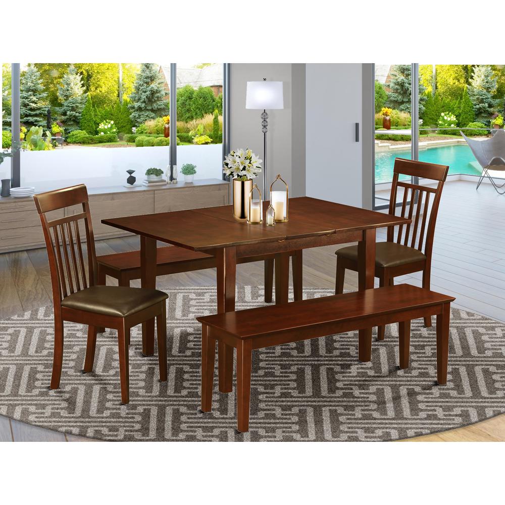 5  Pc  dinette  set  for  small  spaces-Tables  and  2  Dining  Chairs  and  2  Benches. Picture 6