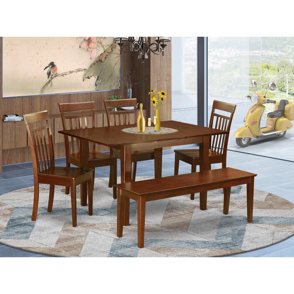 6  Pc  dinette  set-Kitchen  Table  and  4  Dining  Chairs  and  Dining  Bench. Picture 4
