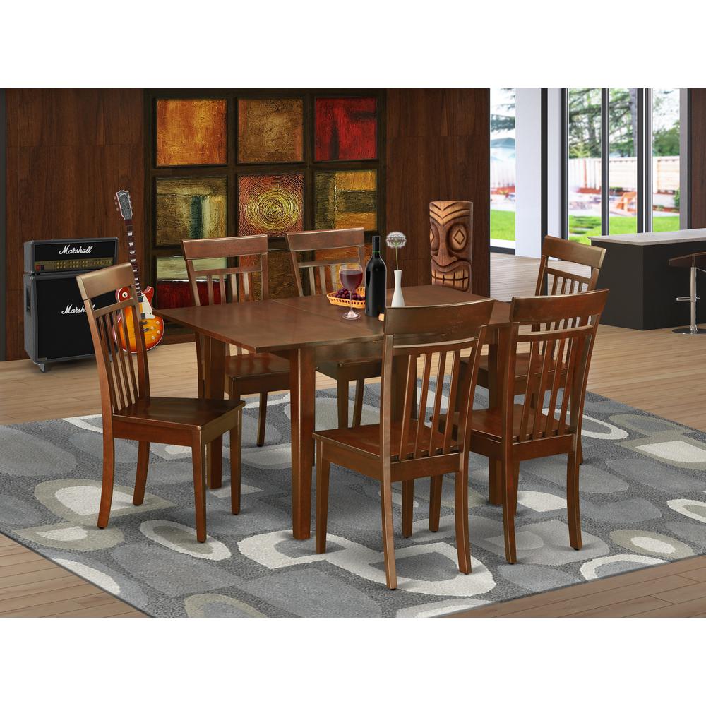 7  Pc  Kitchen  nook  Dining  set-  Tables  and  6  Kitchen  Chairs. Picture 4