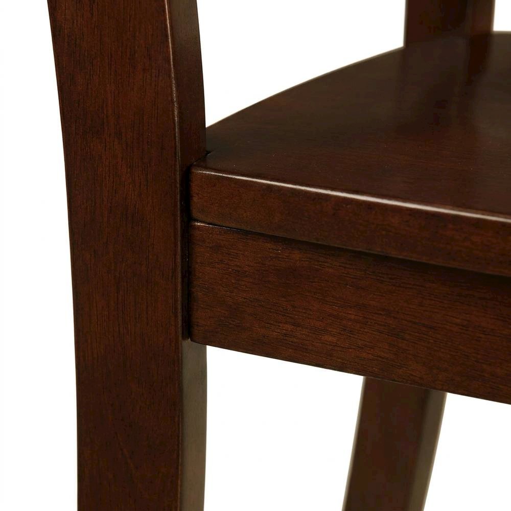 Solid Wood Dining Chairs with Ladder Back and Wood Seat, Set of 2. Picture 8