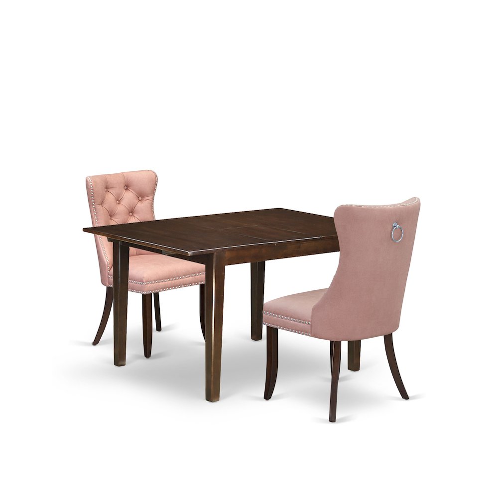 3 Piece Dining Set Consists of a Rectangle Kitchen Table with Butterfly Leaf. Picture 1