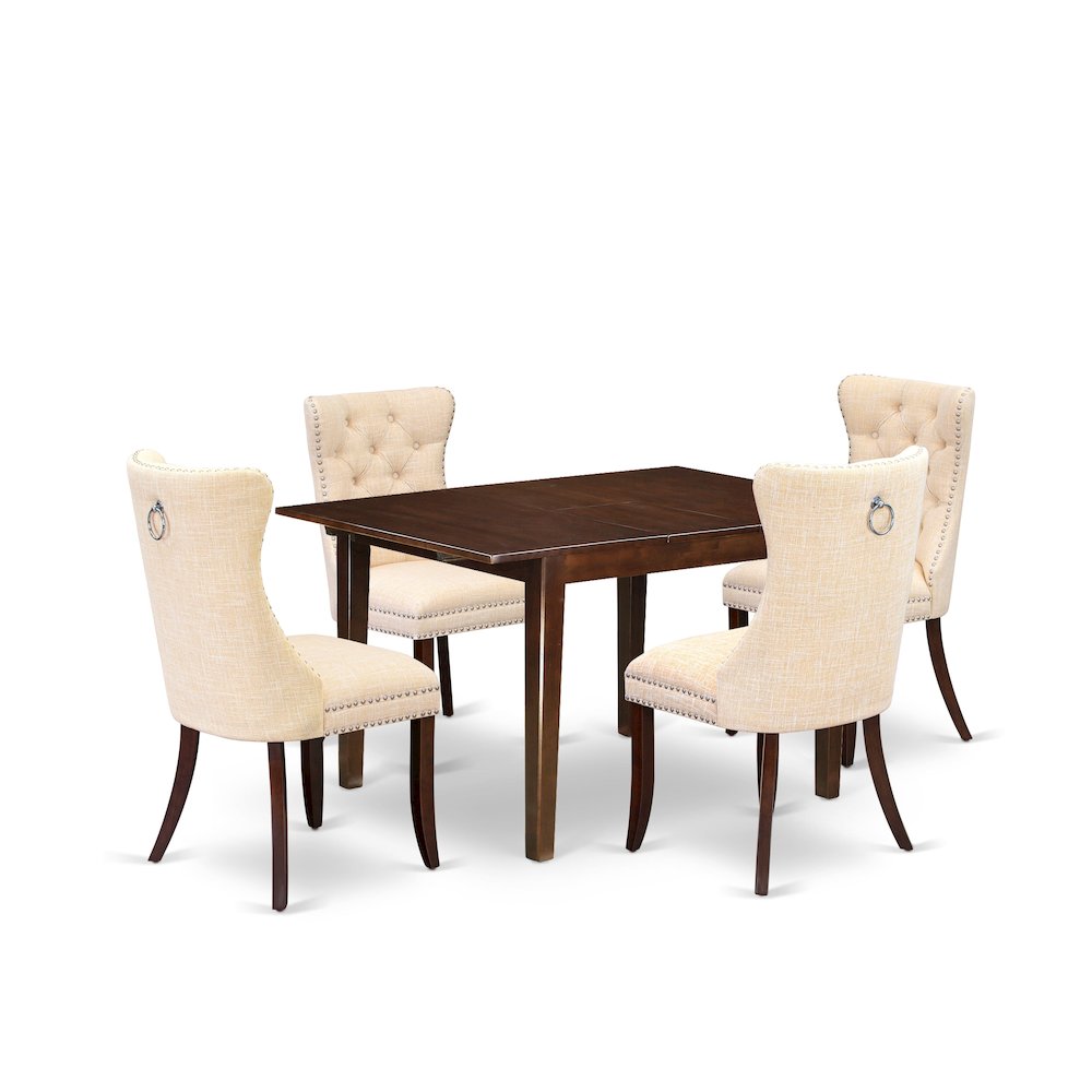 5 Piece Kitchen Table Set Consists of a Rectangle Dining Table. Picture 1
