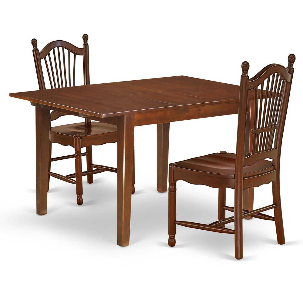 Dining Room Set Mahogany, MLDO3-MAH-W. Picture 1