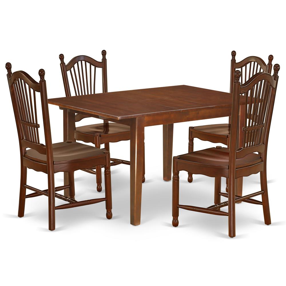 Dining Room Set Mahogany, MLDO5-MAH-W. Picture 1