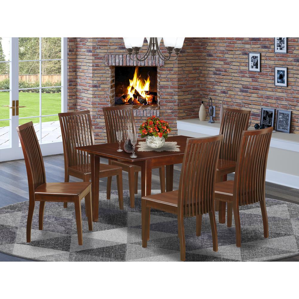 Dining Room Set Mahogany, MLIP7-MAH-W. Picture 3
