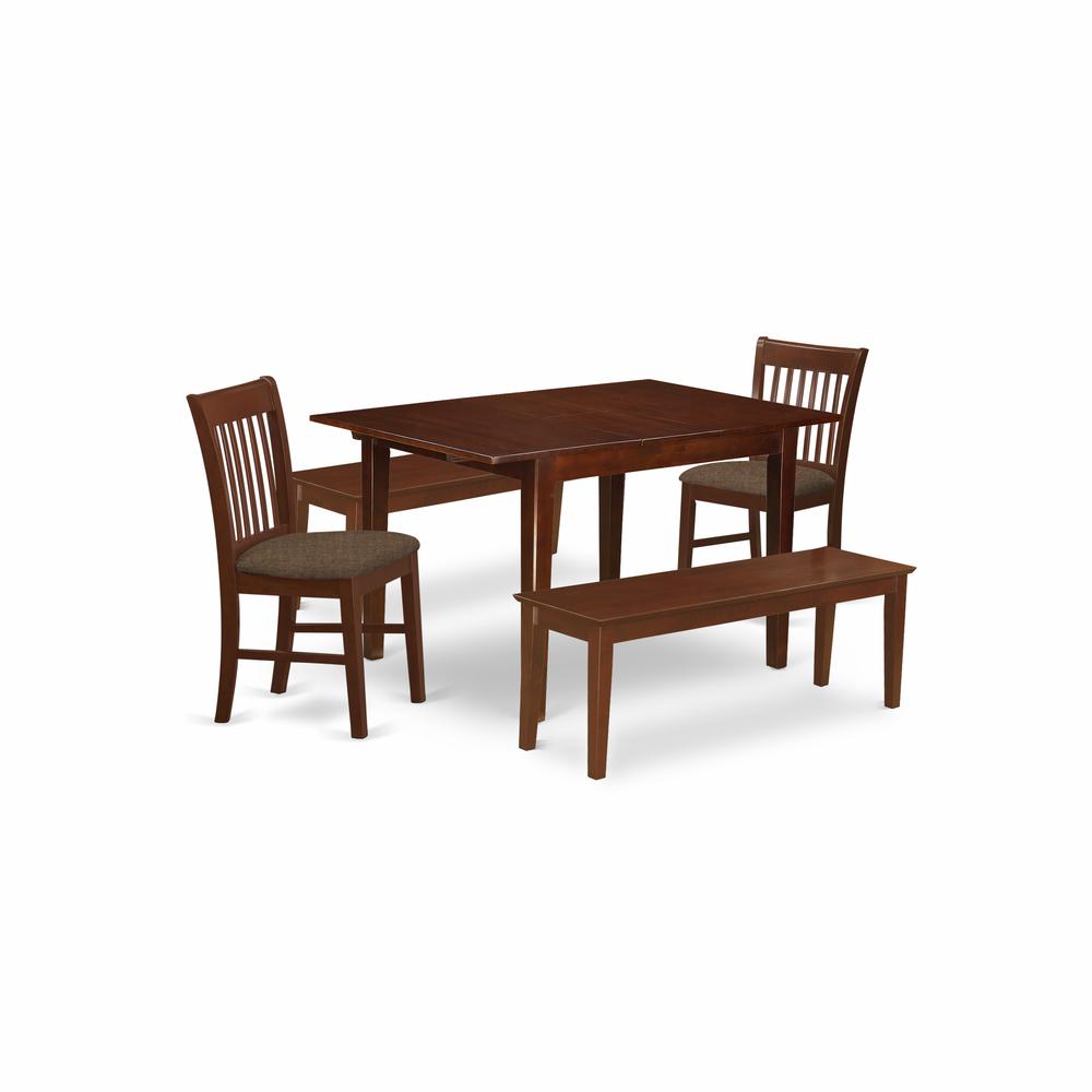 MLNO5C-MAH-C 5 Pc dinette set-small Dining Tables and 4 Kitchen Dining Chairs. Picture 1