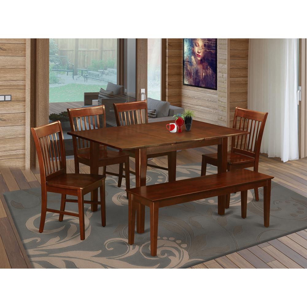 6  Pc  small  Kitchen  Table  set-  Tables  and  4  Dining  Chairs  and  Dining  Bench. Picture 4