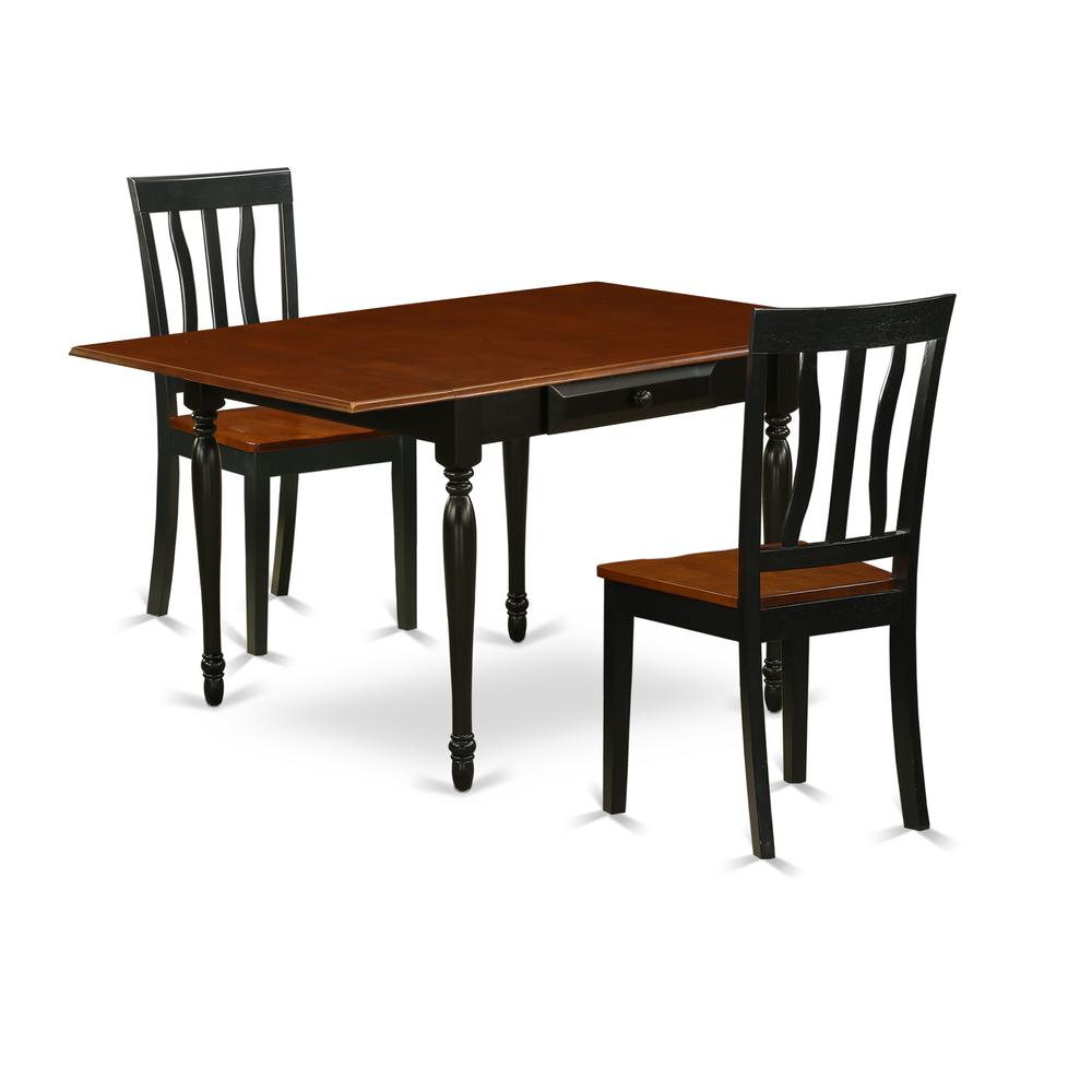 Dining Room Set Black & Cherry, MZAN3-BCH-W. Picture 1