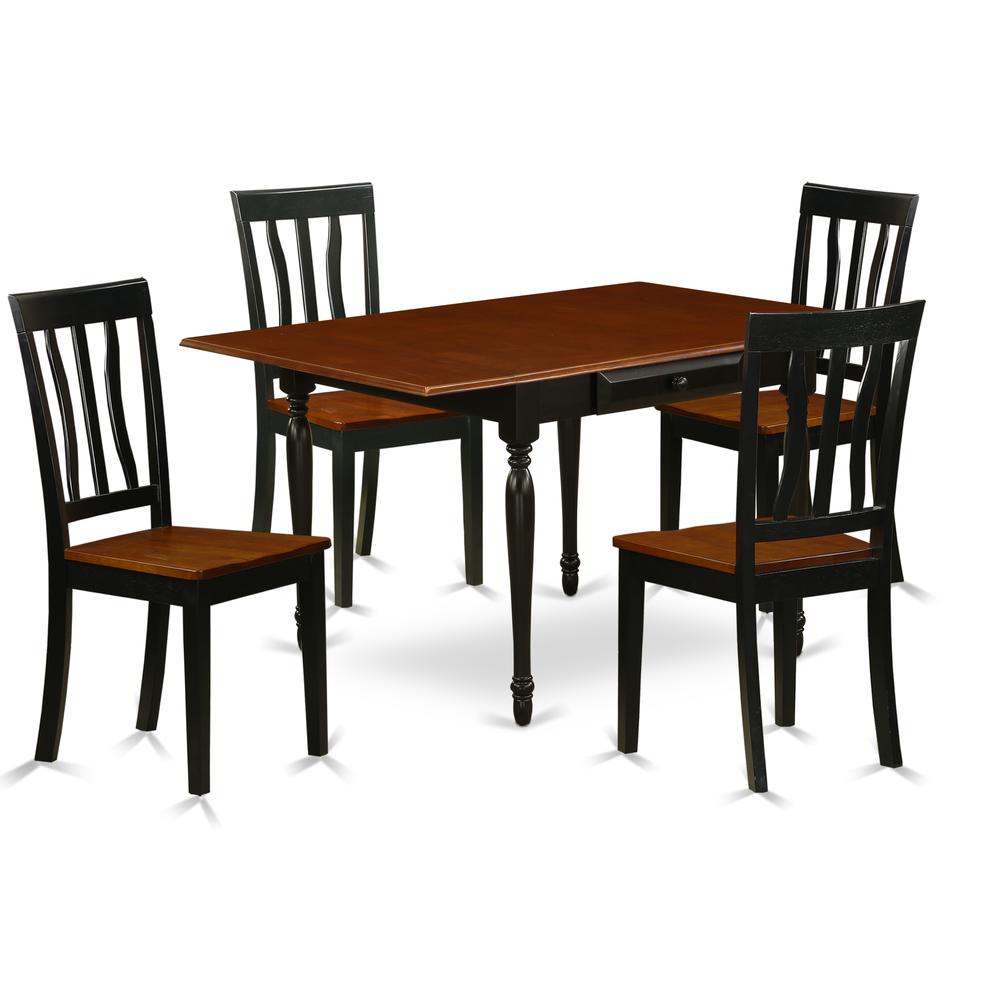 Dining Room Set Black & Cherry, MZAN5-BCH-W. Picture 1