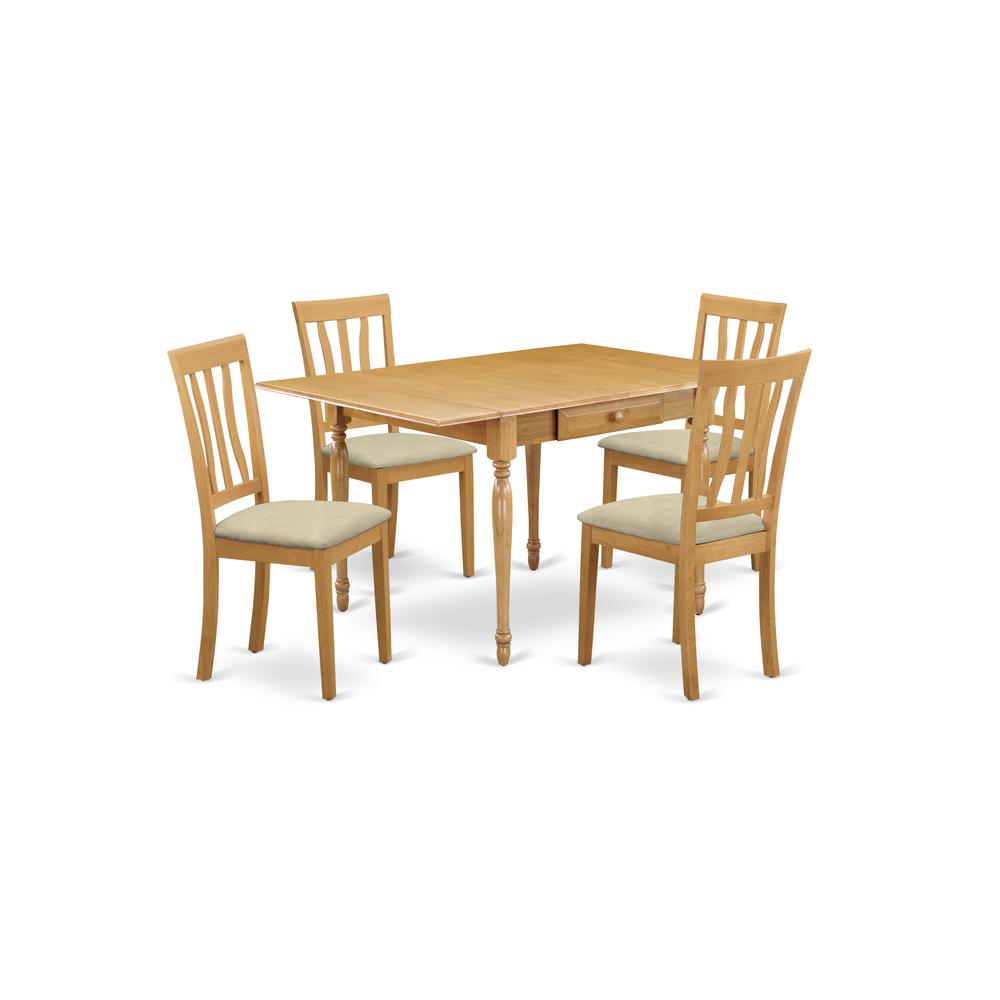 Dining Room Set Oak, MZAN5-OAK-C. Picture 1